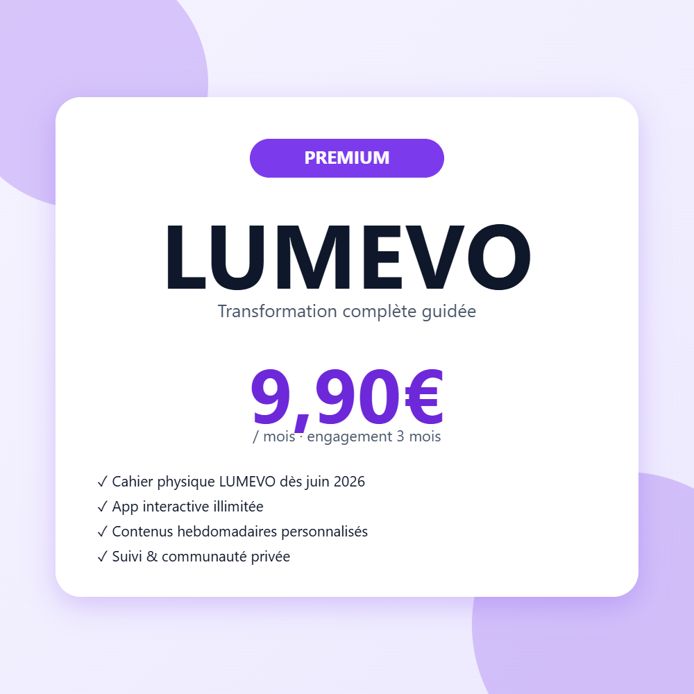 LUMEVO Premium — Transformation complète